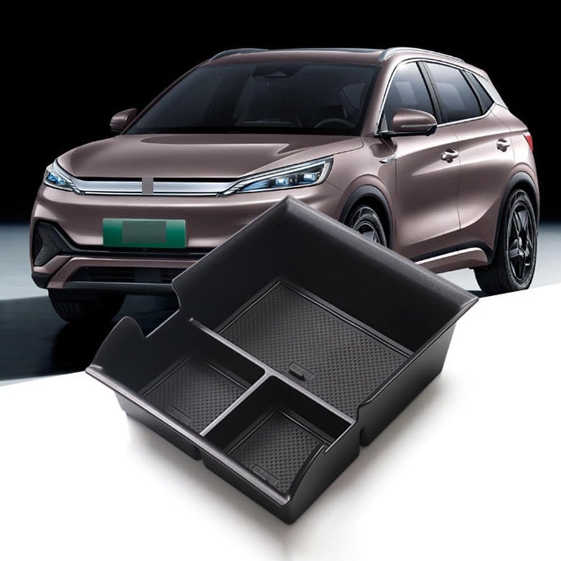 Car Center Console Armrest Box Glove Box Organizer Tray Secondary Storage Compatible for 2022 BYD Yuan Plus